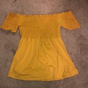 Gold off the shoulder top